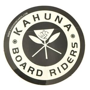 Kahuna Board Riders Black white Vintage Sticker